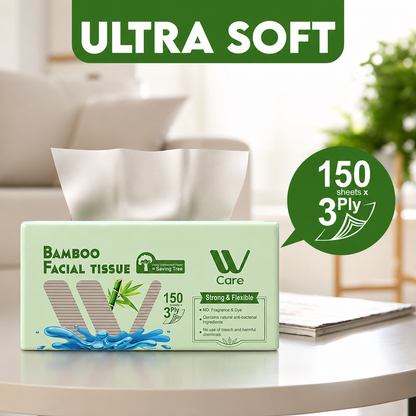 Ultra-Soft 3-Ply Bamboo Facial Tissues