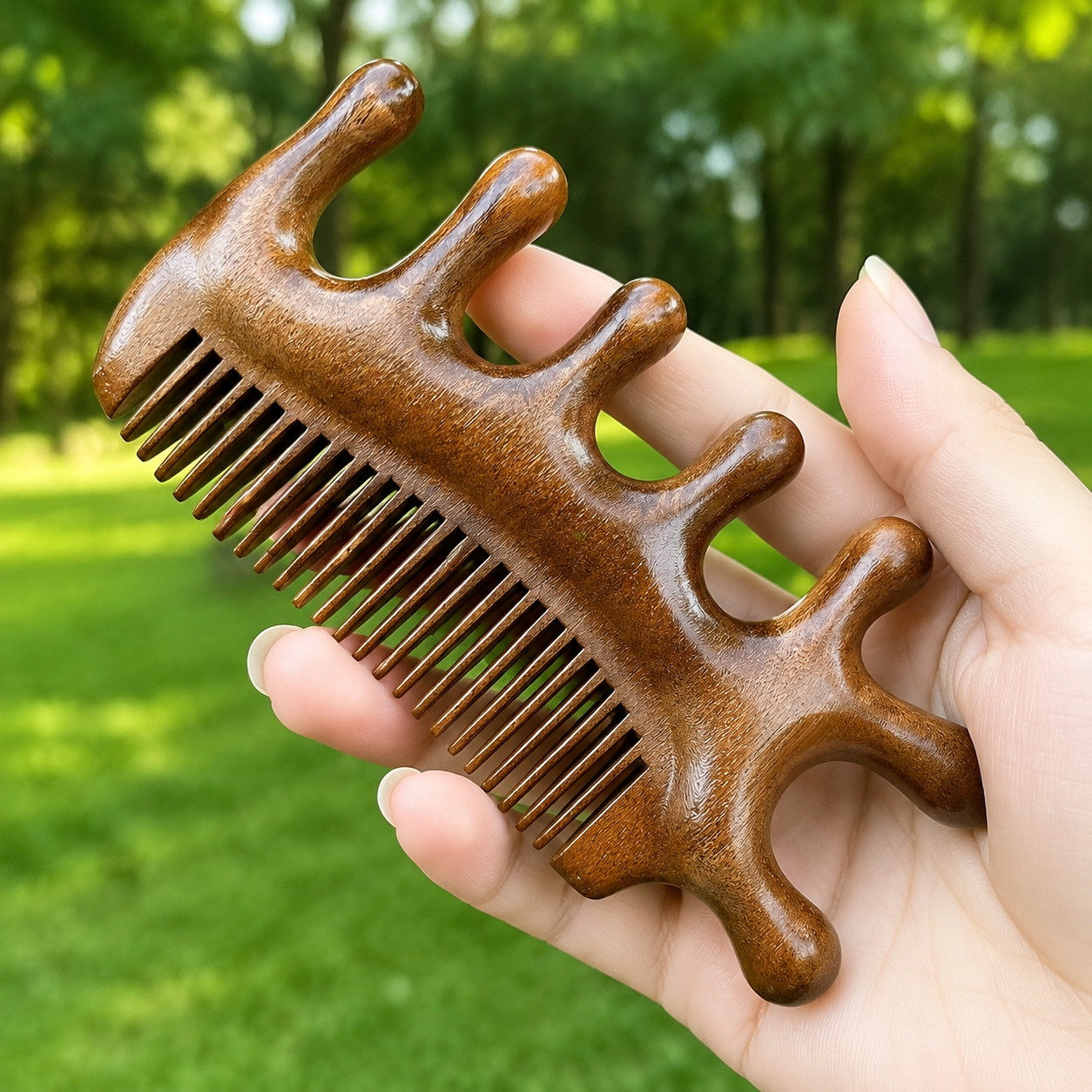 3-in-1 Wooden Scalp Massage & Hair Comb