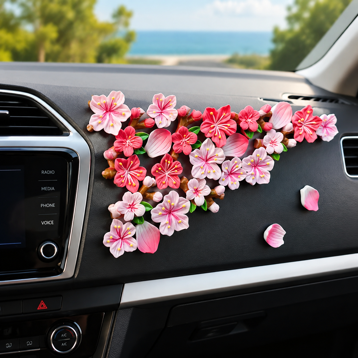 3D Cherry Blossom Car Stickers