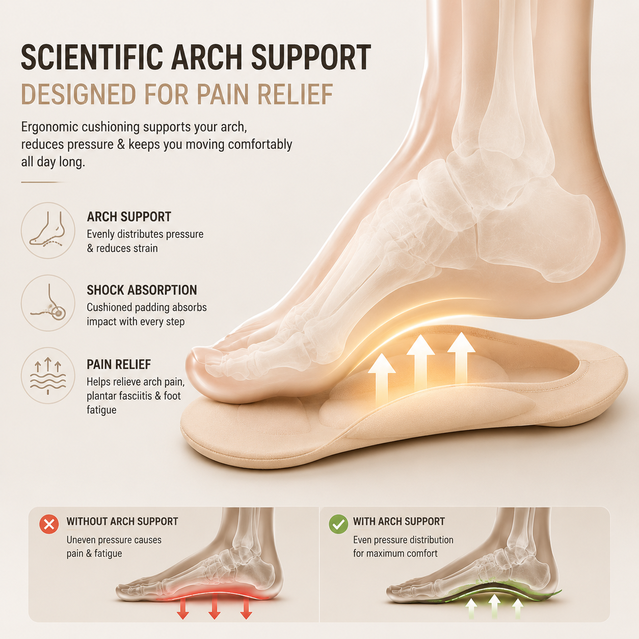 Medicated Built-in Insole Socks