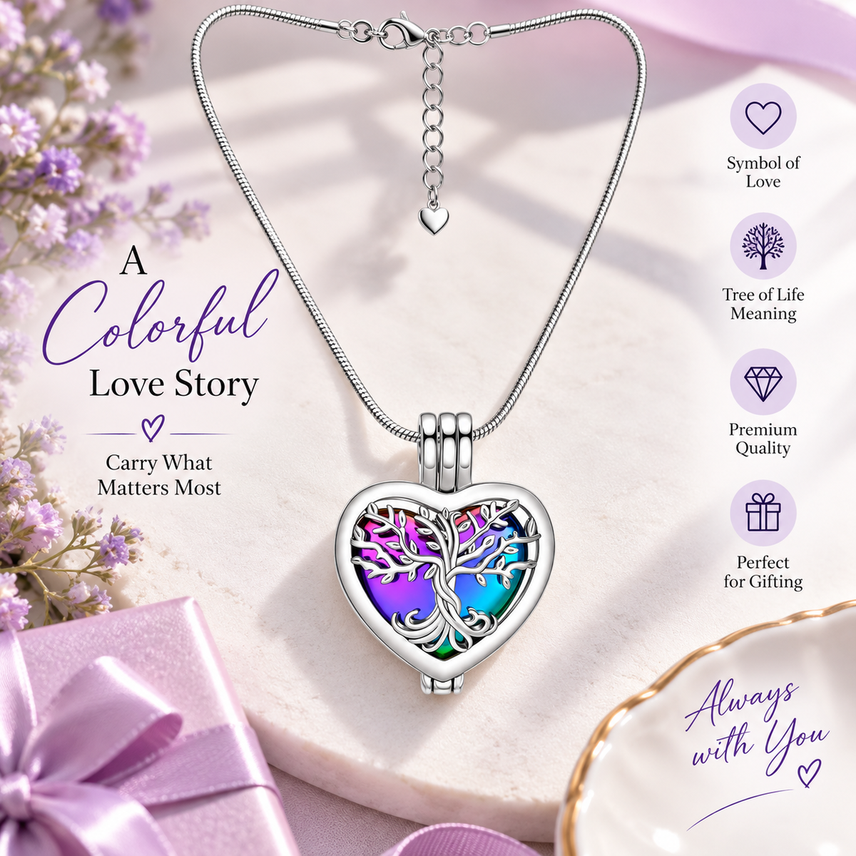 Tree of Life Heart Pendant