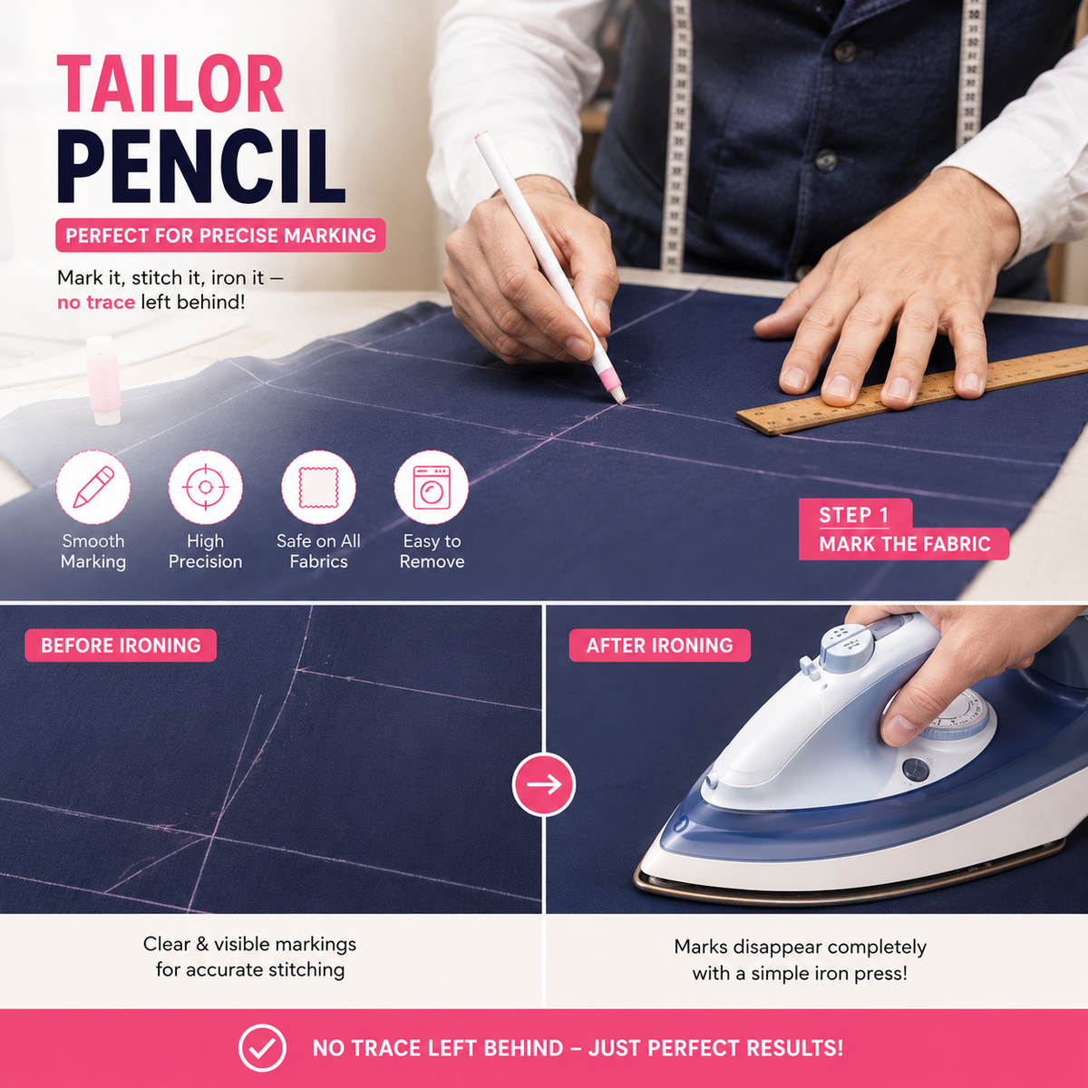 Tailor Pencil – Smart Fabric Marking Tool