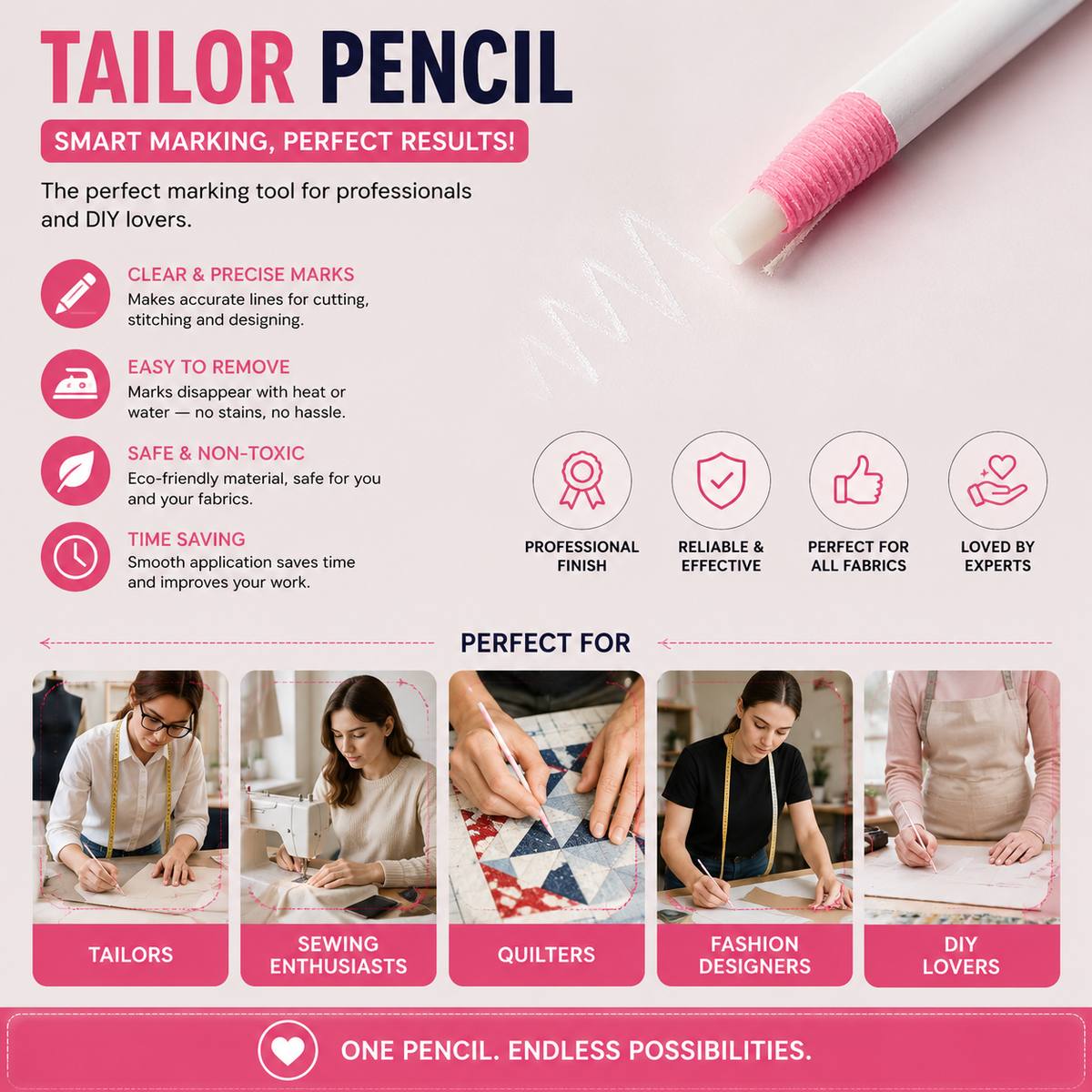 Tailor Pencil – Smart Fabric Marking Tool