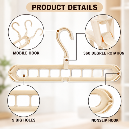 9-Hole 360° Rotating Space-Saving Clothes Hanger