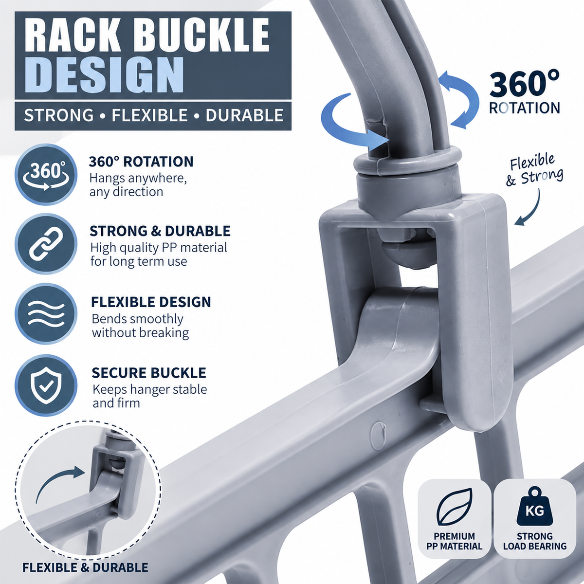 9-Hole 360° Rotating Space-Saving Clothes Hanger
