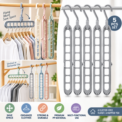 9-Hole 360° Rotating Space-Saving Clothes Hanger