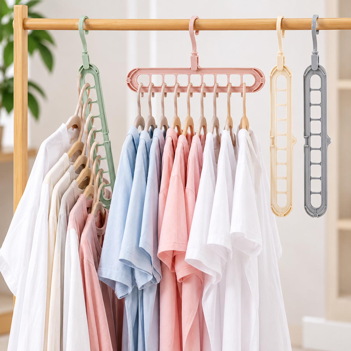 9-Hole 360° Rotating Space-Saving Clothes Hanger