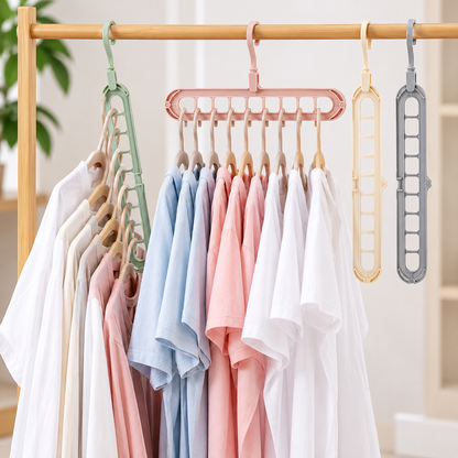 9-Hole 360° Rotating Space-Saving Clothes Hanger