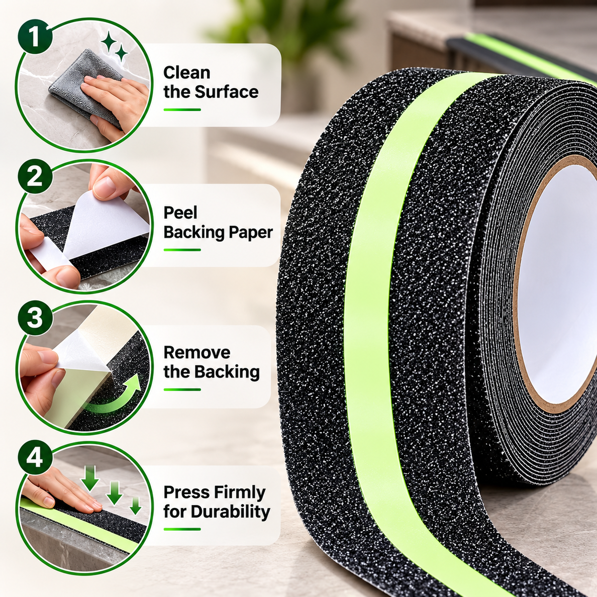 Premium Anti-Slip Stair Safety Tape