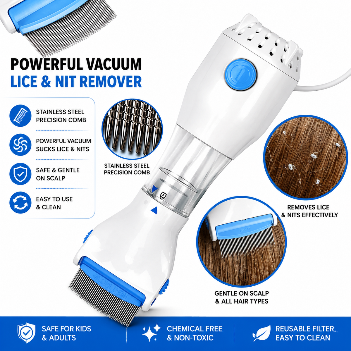 Electric Head Lice Removal Comb