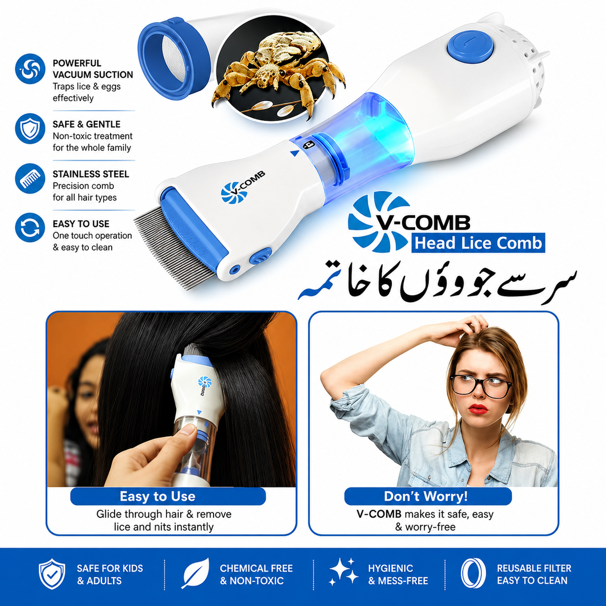 Electric Head Lice Removal Comb