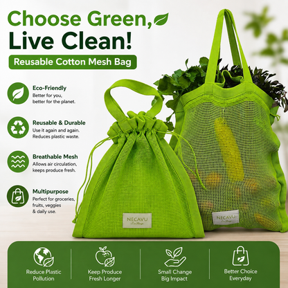 Reusable Cotton Mesh Bags