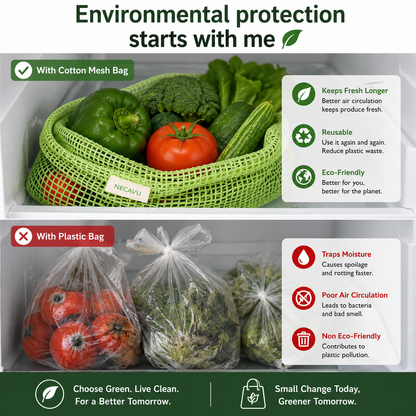 Reusable Cotton Mesh Bags