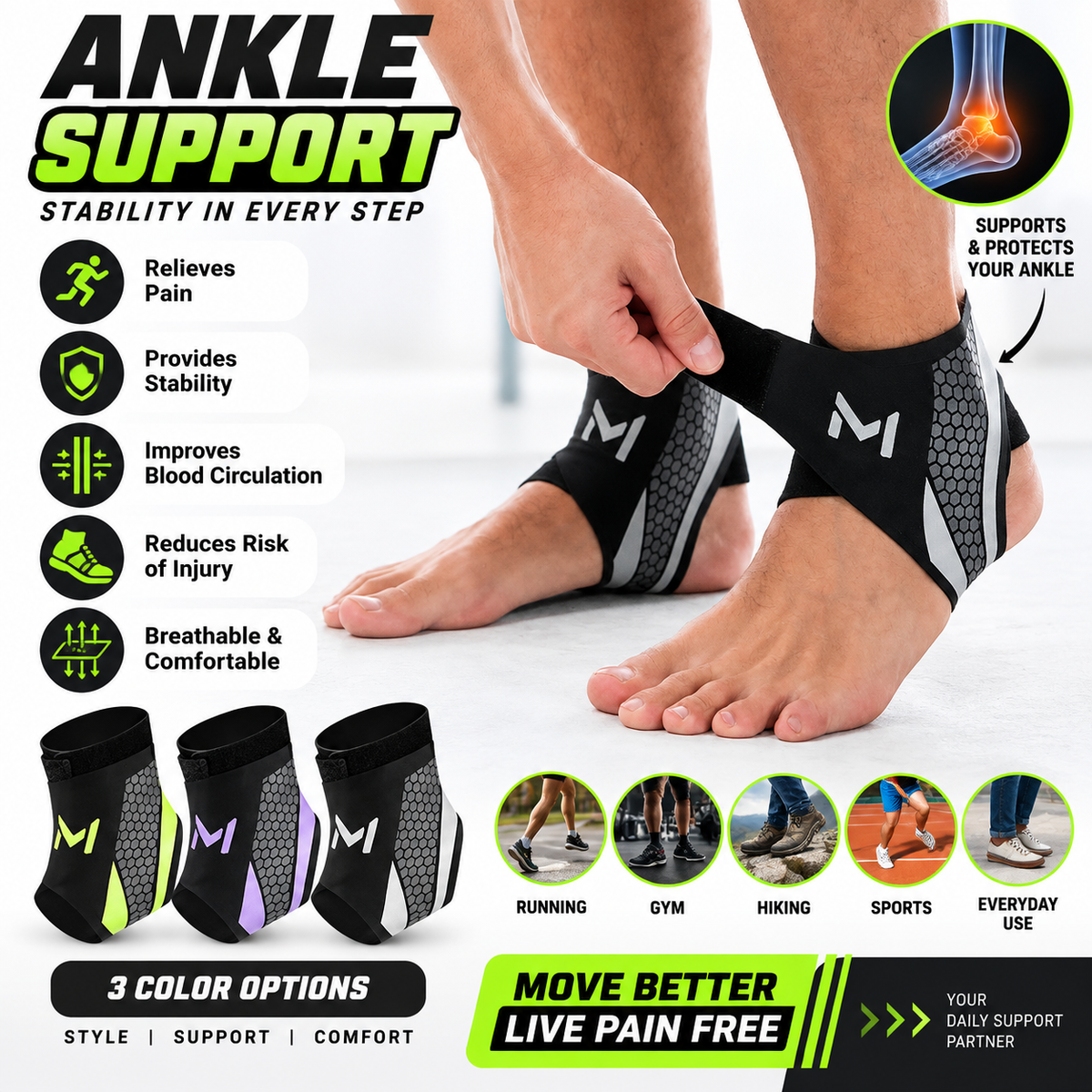 🦶 Ankle Support Brace
