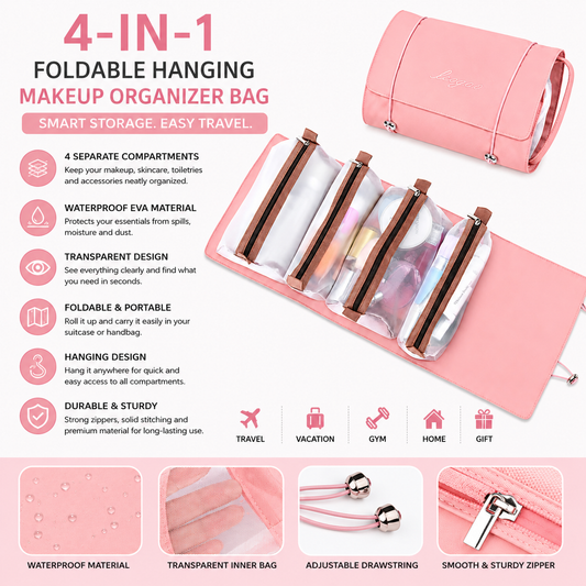 Waterproof 4 in 1 Beauty Storage Bag
