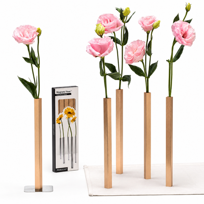 Magnetic Aluminum Flower Vase Set