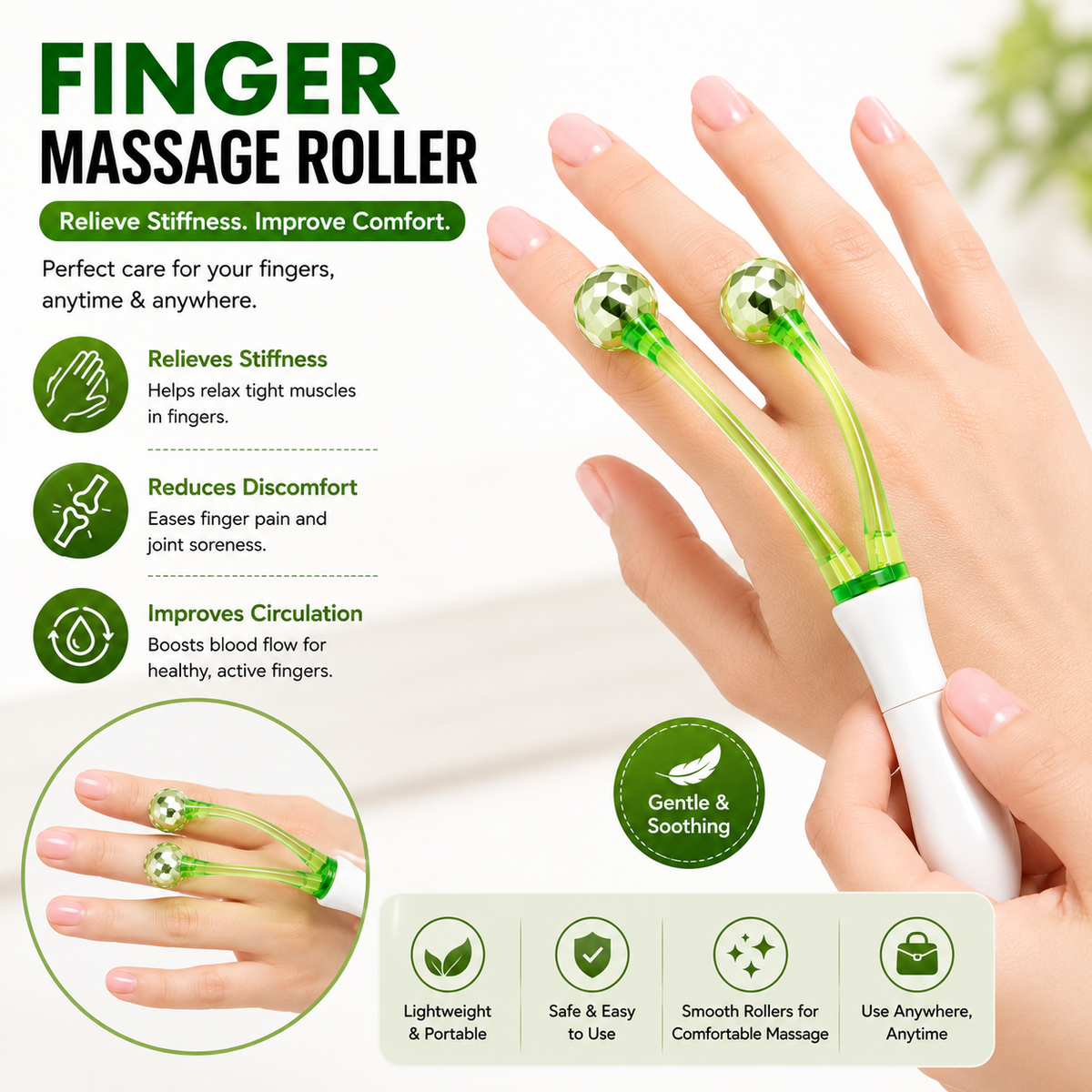 3-in-1 Eye, Hand & Finger Massager