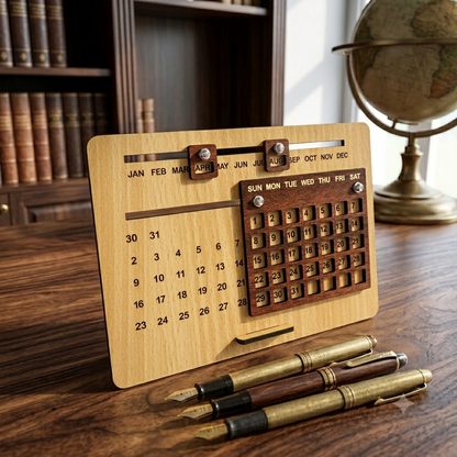 Reusable Forever Wooden Calendar