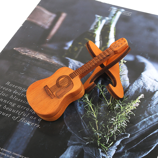 🎸 Mini Wooden Decorative Guitar Set 🌳✨