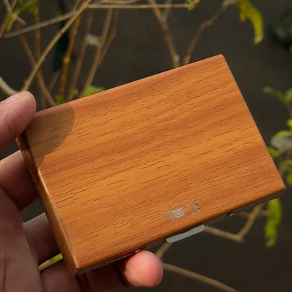 Luxury Wooden Texture Card Holder Wallet RFID Blocking