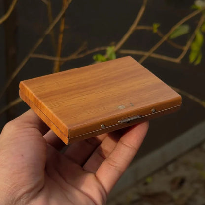 Luxury Wooden Texture Card Holder Wallet RFID Blocking