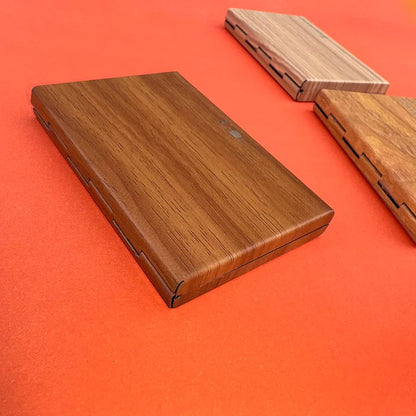 Luxury Wooden Texture Card Holder Wallet RFID Blocking