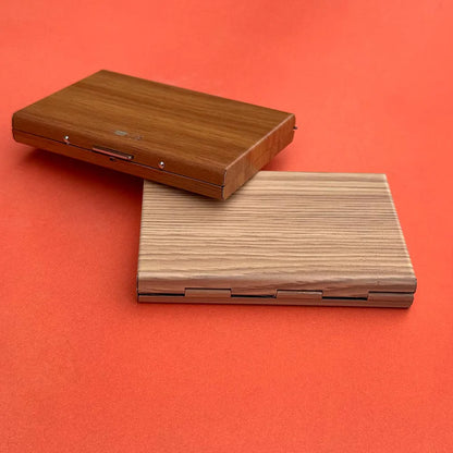 Luxury Wooden Texture Card Holder Wallet RFID Blocking