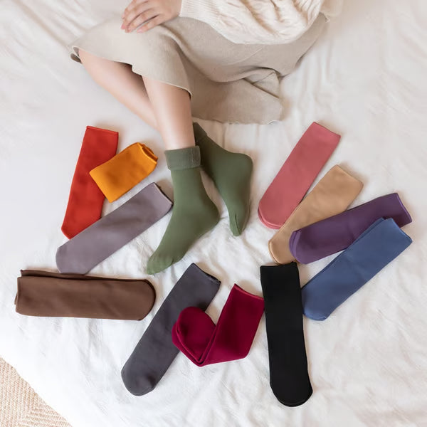 100% Cotton + Anti Smell Velvet Winter Thermal Socks