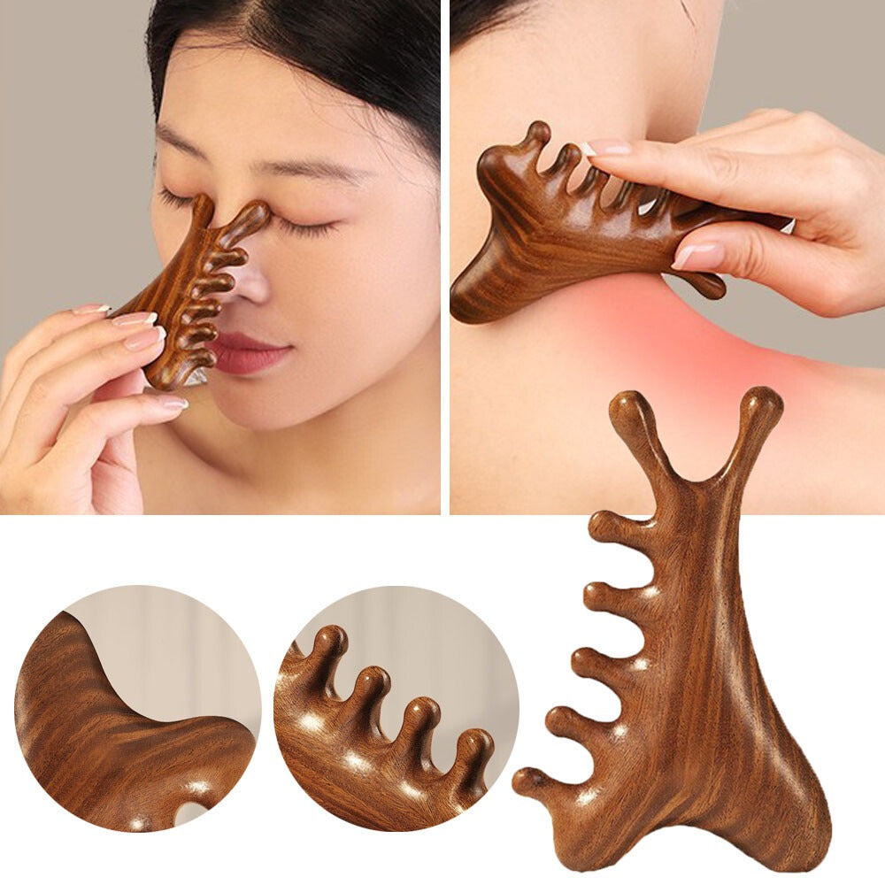4-in-1 Wooden Relaxation Scalp Massager