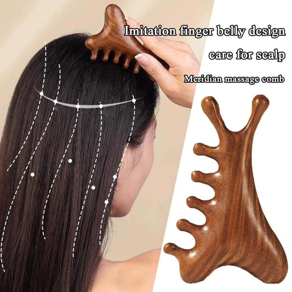 4-in-1 Wooden Relaxation Scalp Massager