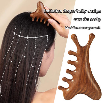 4-in-1 Wooden Relaxation Scalp Massager