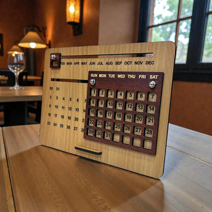 Reusable Forever Wooden Calendar