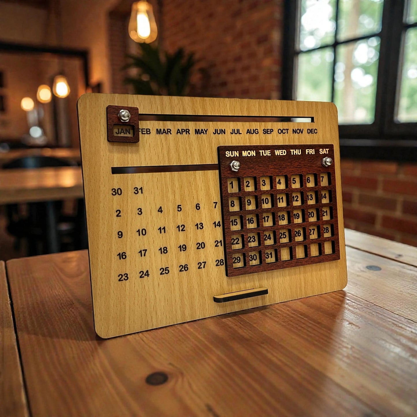 Reusable Forever Wooden Calendar