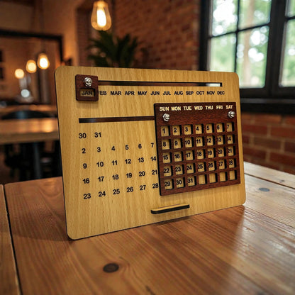 Reusable Forever Wooden Calendar