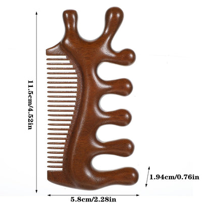 3-in-1 Wooden Scalp Massage & Hair Comb