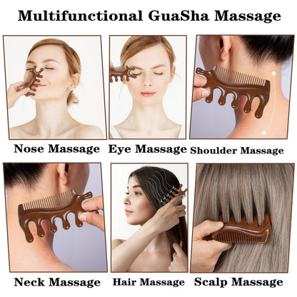 3-in-1 Wooden Scalp Massage & Hair Comb