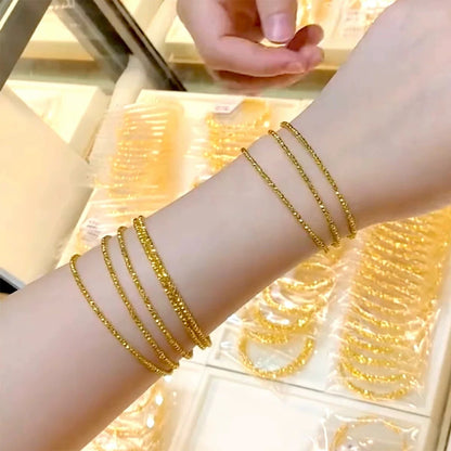 Luxury Golden Triple Loop Bracelet