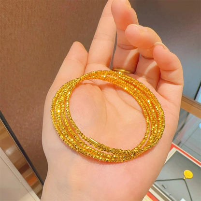 Luxury Golden Triple Loop Bracelet