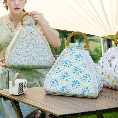 Elegant Floral Picnic Bag