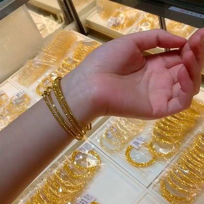 Luxury Golden Triple Loop Bracelet