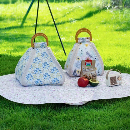 Elegant Floral Picnic Bag