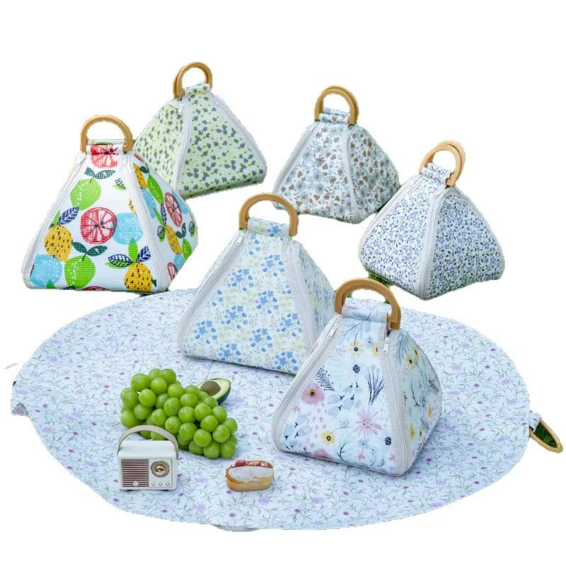 Elegant Floral Picnic Bag