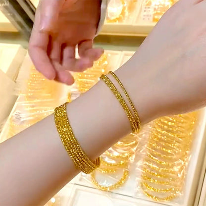 Luxury Golden Triple Loop Bracelet