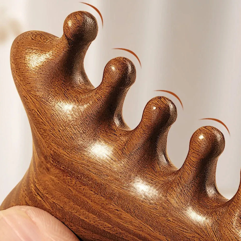 4-in-1 Wooden Relaxation Scalp Massager