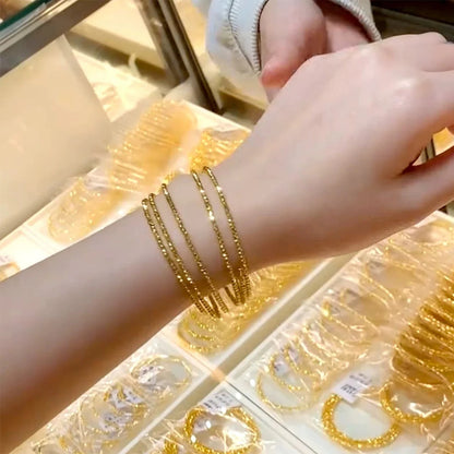 Luxury Golden Triple Loop Bracelet
