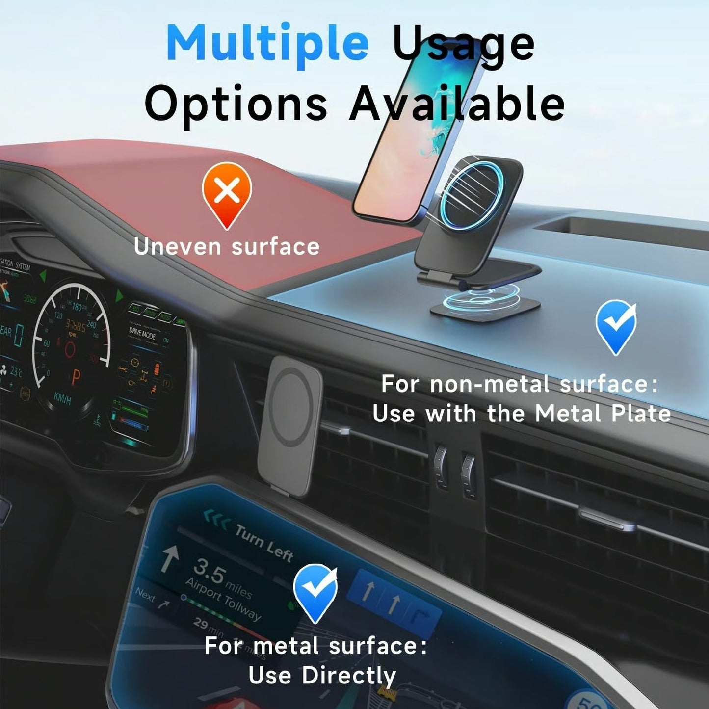 🔥2026 New Magnetic Foldable Phone Holder for Car