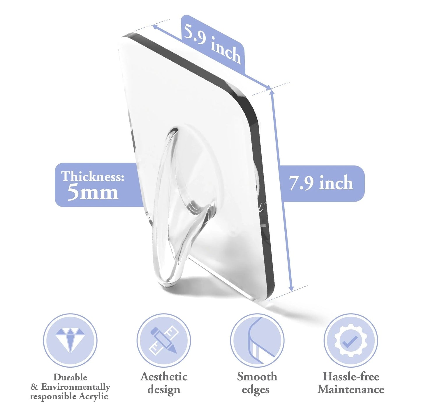 Photo Frame Shaped Clear Acrylic Flower Vase