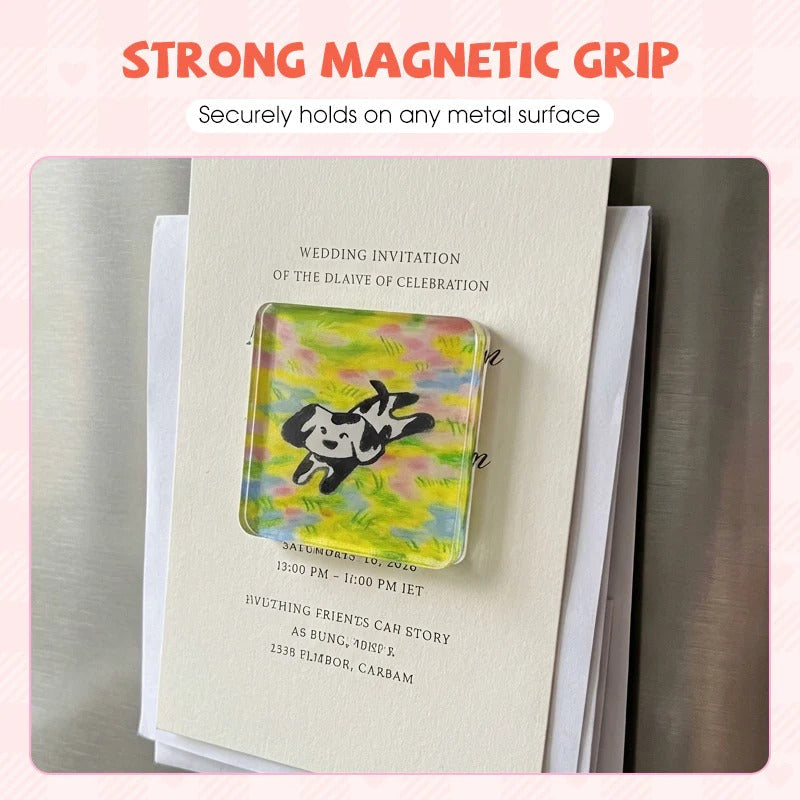 DIY Refrigerator Magnets made of Clear Acrylic