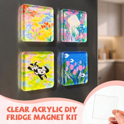 DIY Refrigerator Magnets made of Clear Acrylic