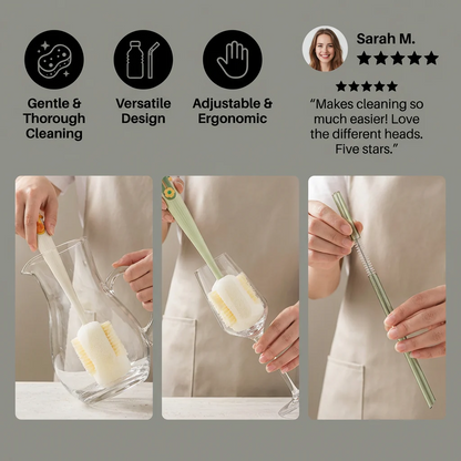 Practical 5-in-1 Bottle Cleaner